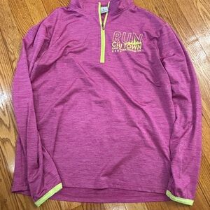 Purple Quarter-Zip Pullover with Yellow Accents